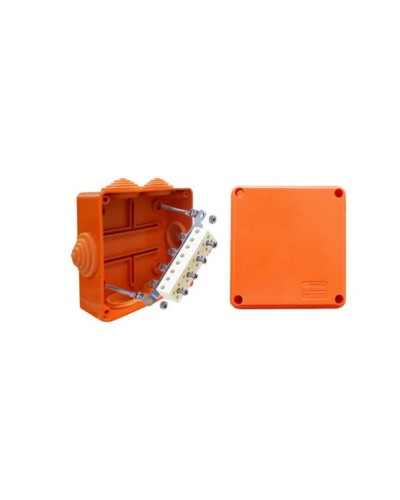 Коробка JBS100 100х100х55, 6 вых., 5P (0,15…4мм²) (43227HF). Коробка монтажная, огнестойкая, без галогена. Экопласт в Челябинске
