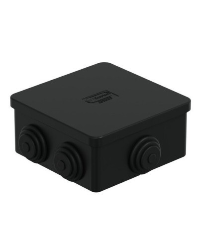 Коробка JBS080 85х85х40, 6 вых, IP44, черная (44006BL-1). Коробка монтажная. Экопласт в Челябинске