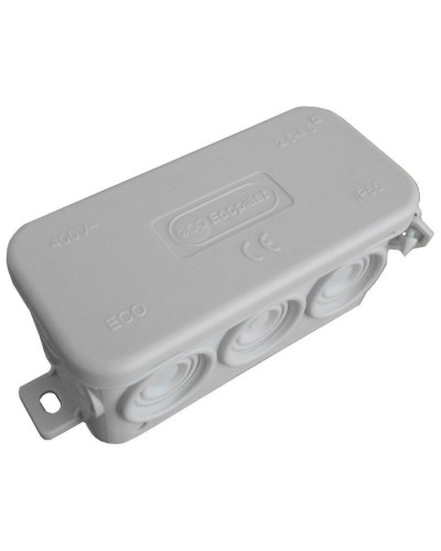 Коробка JBL090 90х42х40, 10вых., 4P (0,15…2,5мм²) серая (43154HF-GR). Коробка монтажная, огнестойкая, без галогена. Экопласт в Челябинске