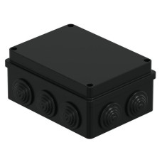 Коробка JBS150 150х110х70, 10 вых., IP55, черная (44009BL-1). Коробка монтажная. Экопласт