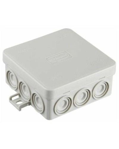 Коробка JBL085 85х85х38, 12 вых., 6P (0,15...2,5мм²) серая (43255HF-GR). Коробка монтажная, огнестойкая, без галогена. Экопласт в Челябинске