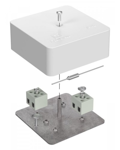 Коробка огнестойкая 75х75х30 (40-0450-FR6.0-4-П). Коробка огнестойкая для открытой установки. Промрукав в Челябинске