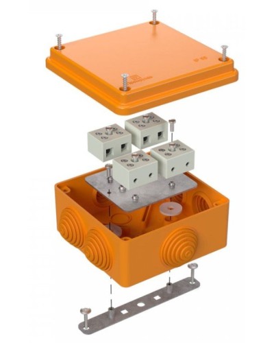 Коробка огнестойкая 100х100х50 для о/п (40-0300-FR2.5-8). Коробка огнестойкая для открытой установки. Промрукав в Челябинске