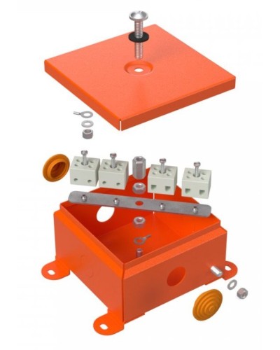 Коробка огнестойкая 110х110х65 (70-0360-FR6.0-8). Коробка огнестойкая для открытой установки. Промрукав в Челябинске