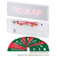 КОП-25П (IP54) Пожар, скрытая надпись. Оповещатель охранно-пожарный световой (табло). Системсервис